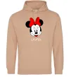 Женская толстовка (худи) Lyuba minnie mouse Песочный фото