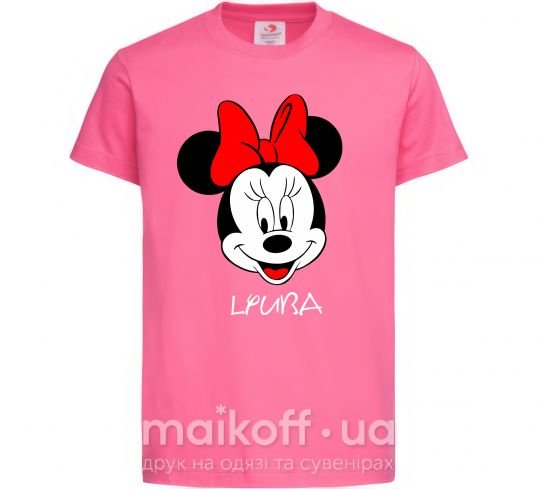 Детская футболка Lyuba minnie mouse Ярко-розовый фото