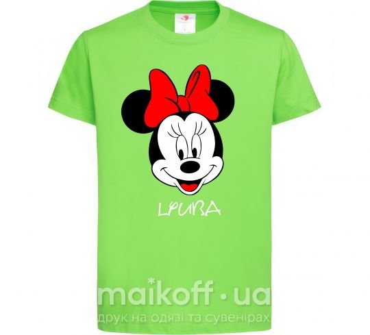 Детская футболка Lyuba minnie mouse Лаймовый фото