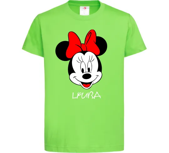 Детская футболка Lyuba minnie mouse Лаймовый фото