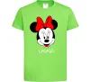 Детская футболка Lyuba minnie mouse Лаймовый Детская футболка Lyuba minnie mouse Лаймовый фото