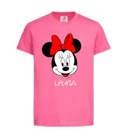 Детская футболка Lyuba minnie mouse Ярко-розовый фото