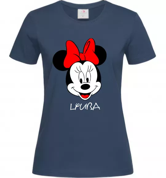 Женская футболка Lyuba minnie mouse Темно-синий фото