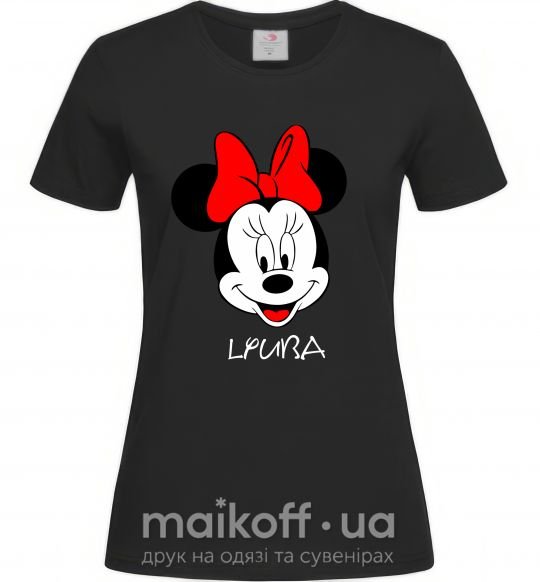 Женская футболка Lyuba minnie mouse Черный фото