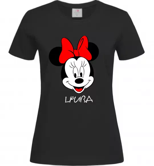 Женская футболка Lyuba minnie mouse Черный фото