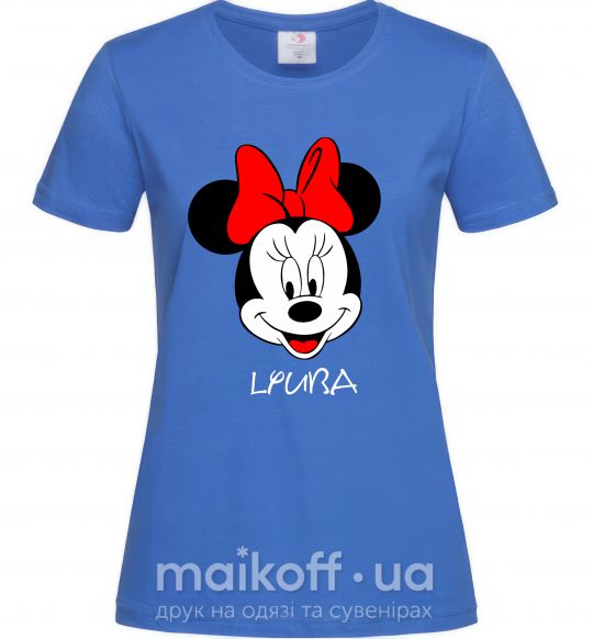 Женская футболка Lyuba minnie mouse Ярко-синий фото