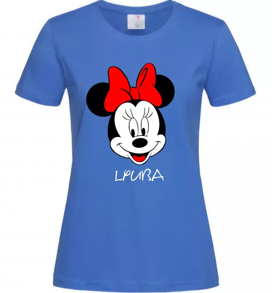 Женская футболка Lyuba minnie mouse Ярко-синий фото