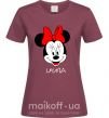 Женская футболка Lyuba minnie mouse Бордовый фото