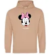 Женская толстовка (худи) Polina minnie mouse Песочный фото