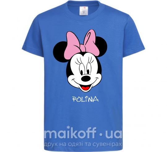 Дитяча футболка Polina minnie mouse Яскраво-синій фото
