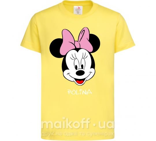 Детская футболка Polina minnie mouse Лимонный фото