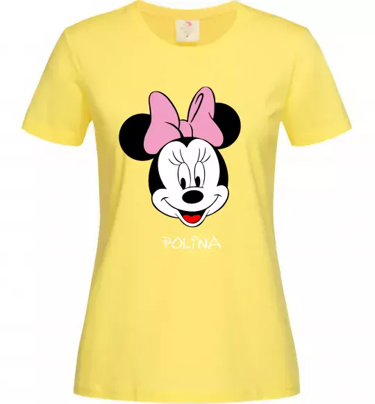 Женская футболка Polina minnie mouse Лимонный фото