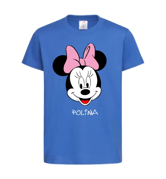 Детская футболка Polina minnie mouse Ярко-синий фото
