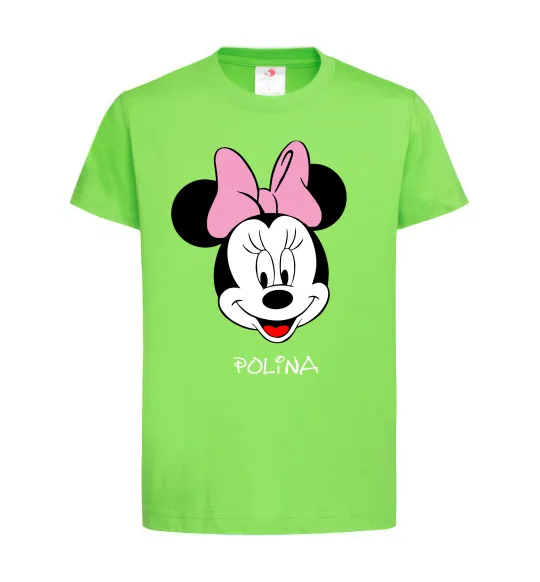 Детская футболка Polina minnie mouse Лаймовый фото