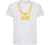 Детская футболка Igor золотая цепь Белый Детская футболка Igor золотая цепь Белый фото