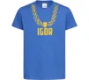 Детская футболка Igor золотая цепь Ярко-синий Детская футболка Igor золотая цепь Ярко-синий фото