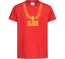 Детская футболка Igor золотая цепь Детская футболка Igor золотая цепь