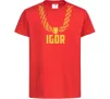 Детская футболка Igor золотая цепь Красный Детская футболка Igor золотая цепь Красный фото