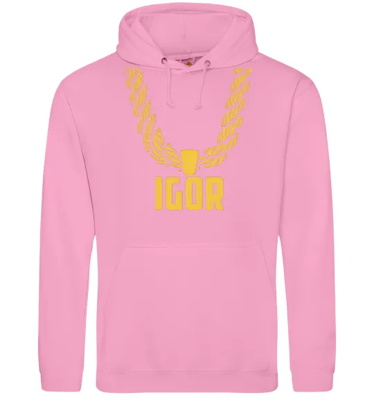 Чоловіча толстовка (худі) Igor золотая цепь Рожевий фото