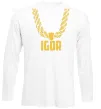 Лонгслив Igor золотая цепь Белый фото