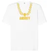 Футболка Оверсайз Andrey золотий ланцюжок Белый фото