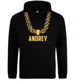 Мужская толстовка (худи) Andrey золотий ланцюжок Мужская толстовка (худи) Andrey золотий ланцюжок