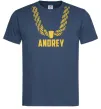 Мужская футболка Andrey золотий ланцюжок Темно-синий Мужская футболка Andrey золотий ланцюжок Темно-синий фото