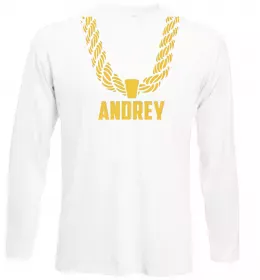 Лонгслив Andrey золотий ланцюжок Белый фото
