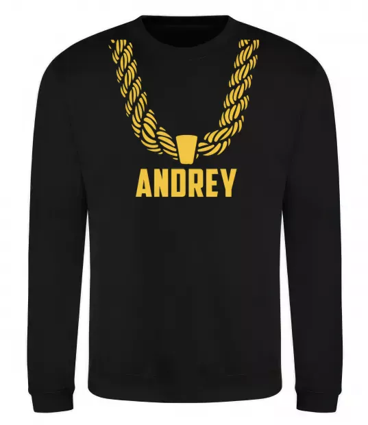 Світшот Andrey золотий ланцюжок Чорний фото