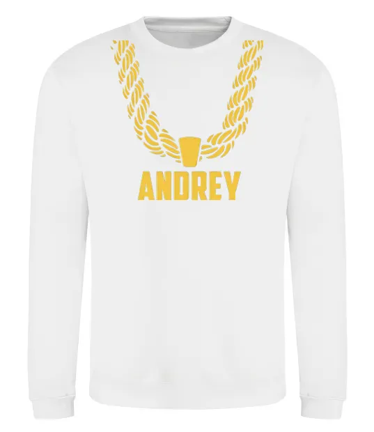 Світшот Andrey золотий ланцюжок Білий фото