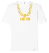Футболка Оверсайз Anton золотий ланцюжок Білий фото