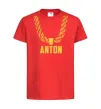 Дитяча футболка Anton золотий ланцюжок Червоний фото