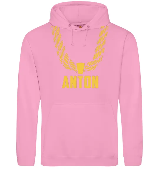 Чоловіча толстовка (худі) Anton золотий ланцюжок Рожевий фото