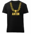 Мужская премиум футболка Anton золотий ланцюжок Черный Мужская премиум футболка Anton золотий ланцюжок Черный фото