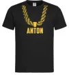 Чоловіча футболка Anton золотий ланцюжок Чорний фото