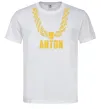 Чоловіча футболка Anton золотий ланцюжок Білий фото