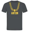 Чоловіча футболка Anton золотий ланцюжок Графіт фото
