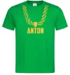 Чоловіча футболка Anton золотий ланцюжок Зелений фото