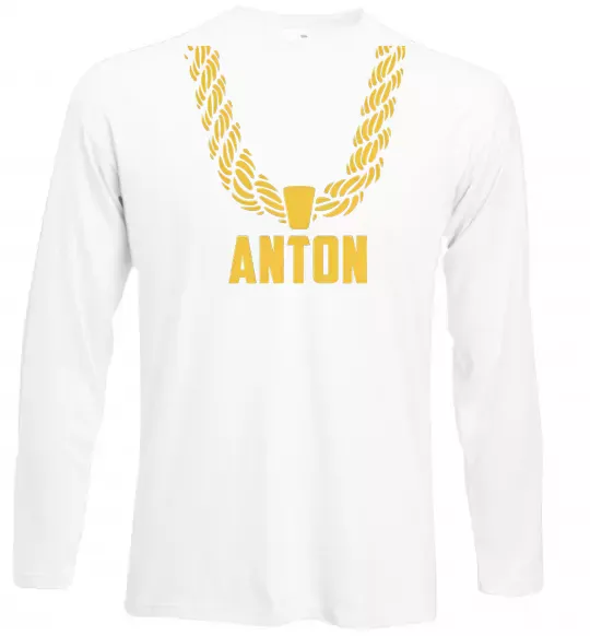 Лонгслів Anton золотий ланцюжок Білий фото