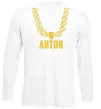 Лонгслів Anton золотий ланцюжок Білий фото
