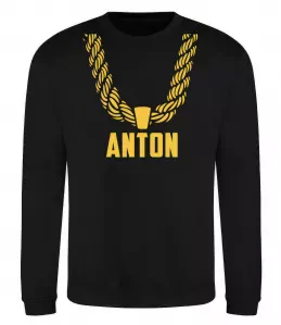 Свитшот Anton золотий ланцюжок Черный фото