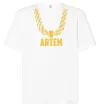 Футболка Оверсайз Artem золотий ланцюжок Белый фото