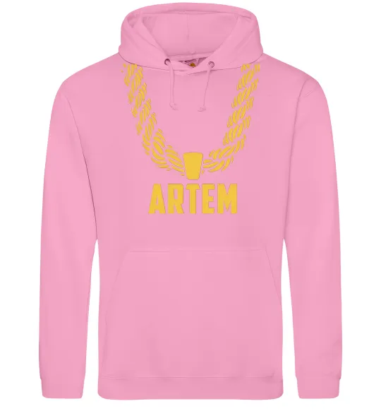 Чоловіча толстовка (худі) Artem золотий ланцюжок Рожевий фото