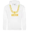 Чоловіча толстовка (худі) Artem золотий ланцюжок Білий фото