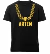 Мужская премиум футболка Artem золотий ланцюжок Черный фото