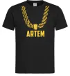 Чоловіча футболка Artem золотий ланцюжок Чорний фото