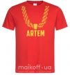 Чоловіча футболка Artem золотая цепь Червоний фото