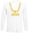 Лонгслів Artem золотий ланцюжок Білий Лонгслів Artem золотий ланцюжок Білий фото
