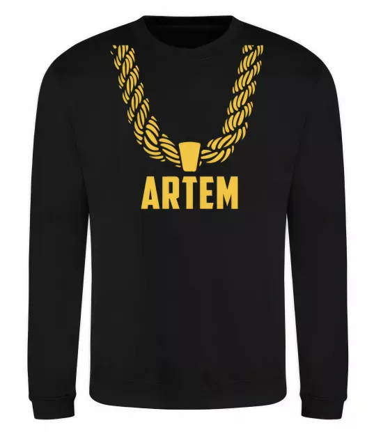 Світшот Artem золотий ланцюжок Чорний фото