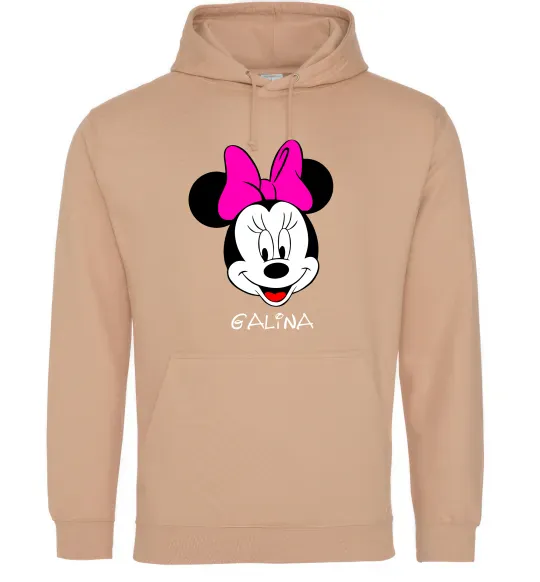 Жіноча толстовка (худі) Galina minnie mouse Пісочний фото